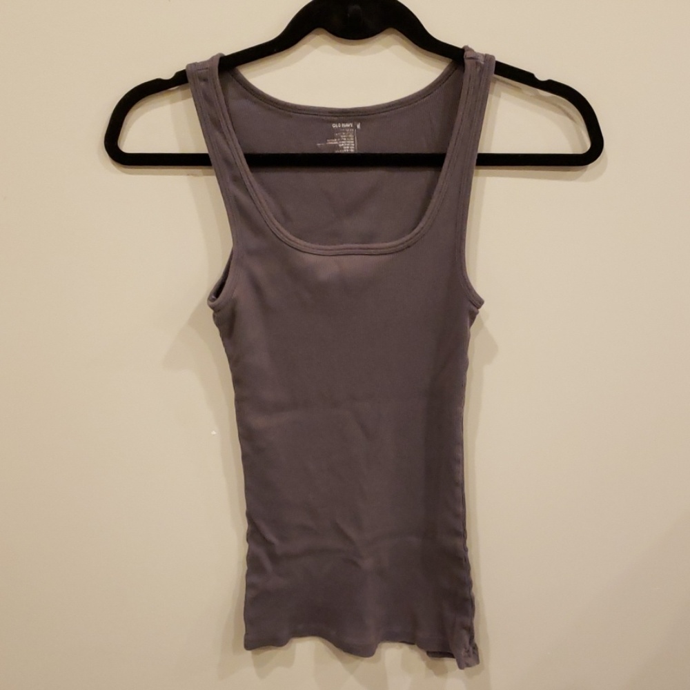 Old navy gray ribbed racerback tank size Medium